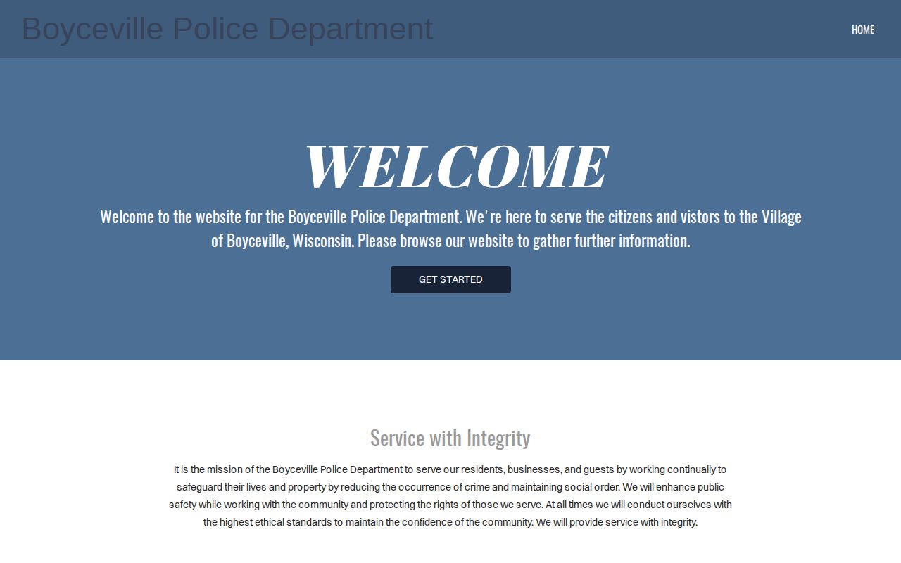 Boyceville Police Department official page for Boyceville arrest-record contact